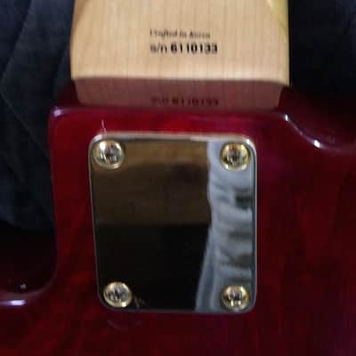 Squier by Fender Pro Tone Protone 5 string bass Red stain- MIK Korea- HSC image 12