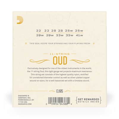 D'Addario Oud Strings - EJ95 C#F#BEAD 11-String image 2