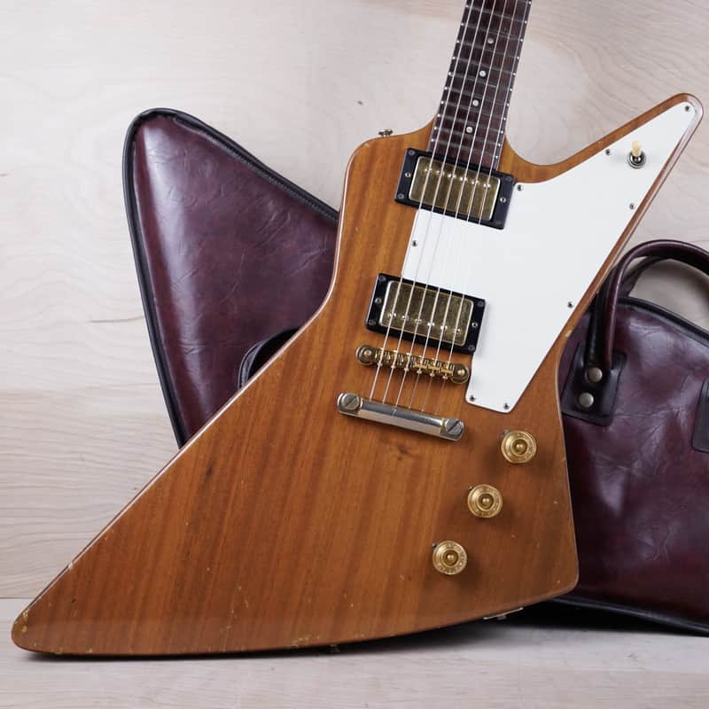 Orville by Gibson EX Explorer 1990 Natural Made in Japan w/ Bag