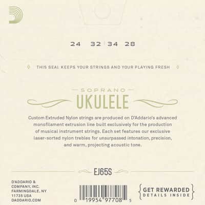 D'Addario Ukulele Strings 5-Pack Pro-Arte Soprano Clear Nylon EJ65S image 4