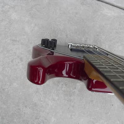 Musicman StingRay 5 string bass H 1993 Candy Red image 4