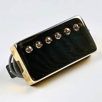 Gibson Patent Number Humbucker – Late 1960s – Braided Lead - Gold image 3