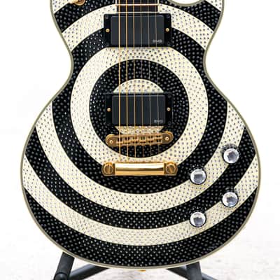 2009 Gibson Zakk Wylde Les Paul Custom Bullseye UNPLAYED Swarovski Crystals and Gold image 2