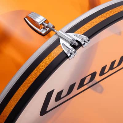Ludwig Vistalite Amber ZEPP Set 4-piece Shell Pack 14/16/18/26 image 6