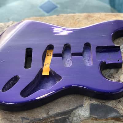 Real Life Relics Stratocaster Body Aged Grape Jelly Pearl Nitro Lacquer Finish image 8