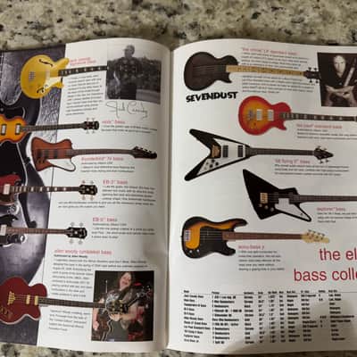 Epiphone Catalog 2003 Dot Les Paul SG flying V Explorer Noel Gallagher supernova union Jack Riviera casino John Lennon Zakk Wylde ace frehley classic custom black beauty standard 56 Goldtop Goth Thunderbird image 10