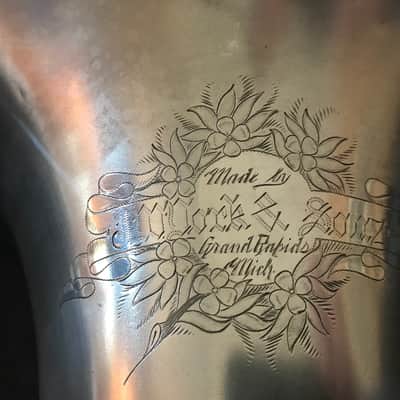 York and Sons Euphonium 4 valve  Vintage  Silver image 1