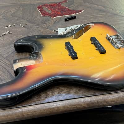 Vintage 1971 Fender Jazz Bass loaded body 1970s Original image 15