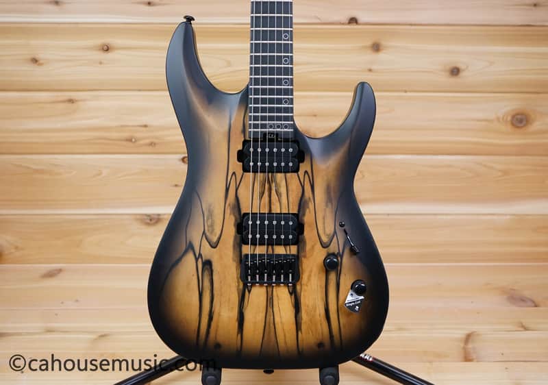 Schecter C-1 Pale Moon Electric Guitar - Natural Satin w/Black Burst image 1
