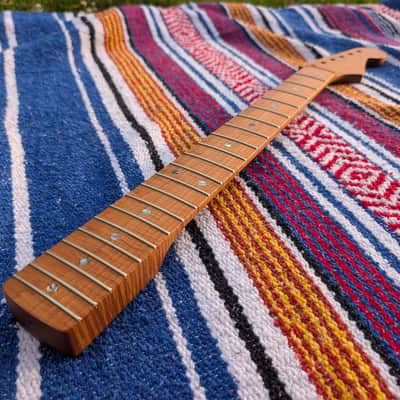 4A Roasted Flame Maple Musikraft Neck image 6