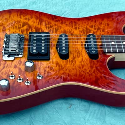 Tom Anderson Hollow Drop Top 2004 - Fire Burst with Binding image 4