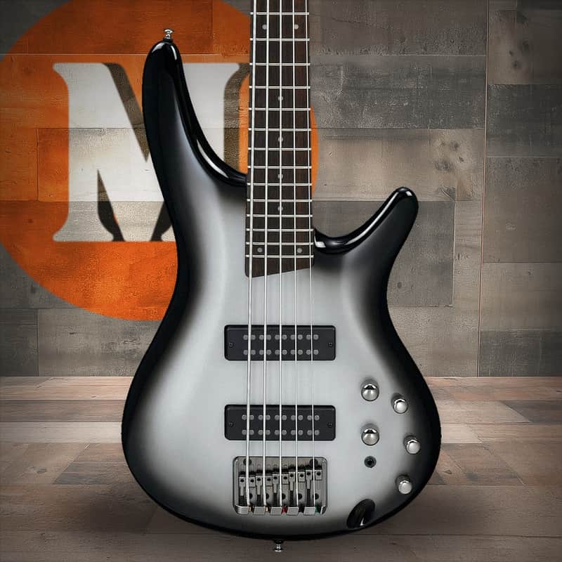 Ibanez SR Standard 5 String Electric Bass - Metallic Silver Sunburst (SR305EMSS) image 1