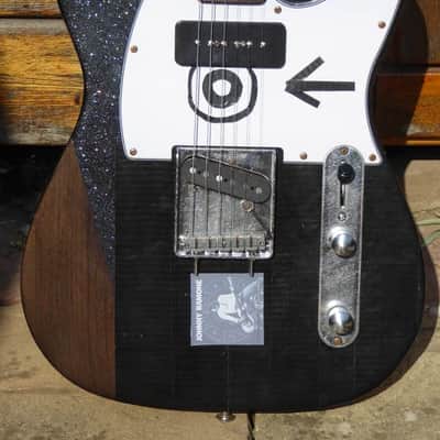 DY Guitars Eddie Vedder tribute black sparkle relic tele body PRE-BUILD ORDER image 4