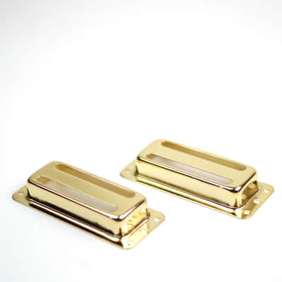 Two slot "Gold Foil" deArmond harmony Style Pickup Cover ,Gold Plated (2) image 3