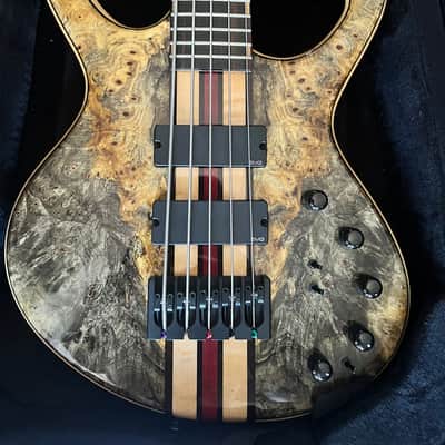 Michael Dolan Custom 5 String Bass Guitar 2008 - Natural wood Gloss finish image 4