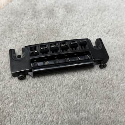 Vintage Schaller 455 Intonable Wraparound Bridge Tailpiece Germany 1980s rare black image 2