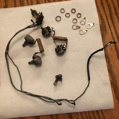 Gibson Vintage 1954 Les Paul Standard wiring harness - pots, caps, switch, jack 1954 image 2