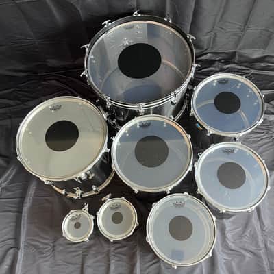 VINTAGE Ludwig 1970's Stainless Steel 8 piece Concert Tom Configuration image 11