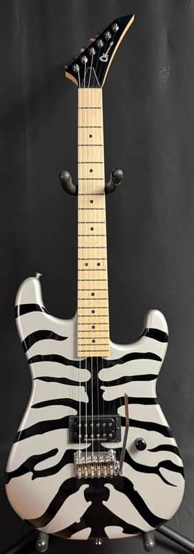 Charvel Super-Stock San Dimas Style 1 H 2PT M Electric Guitar Silver Bengal w/ Gig Bag image 1