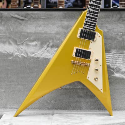 ESP LTD KH-V Metallic Gold Kirk Hammett Signature image 1