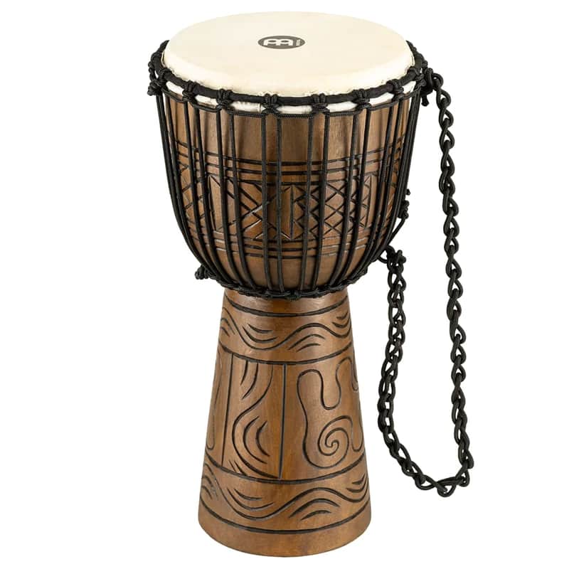 Meinl Percussion Djembe with Mahogany Wood — 10" Medium Size Rope Tuned Goat Skin Head (HDJ17-M) image 1