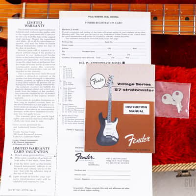 1983 Fender Fullerton American Vintage '57 Stratocaster Sunburst w/ Case, Hangtags image 22