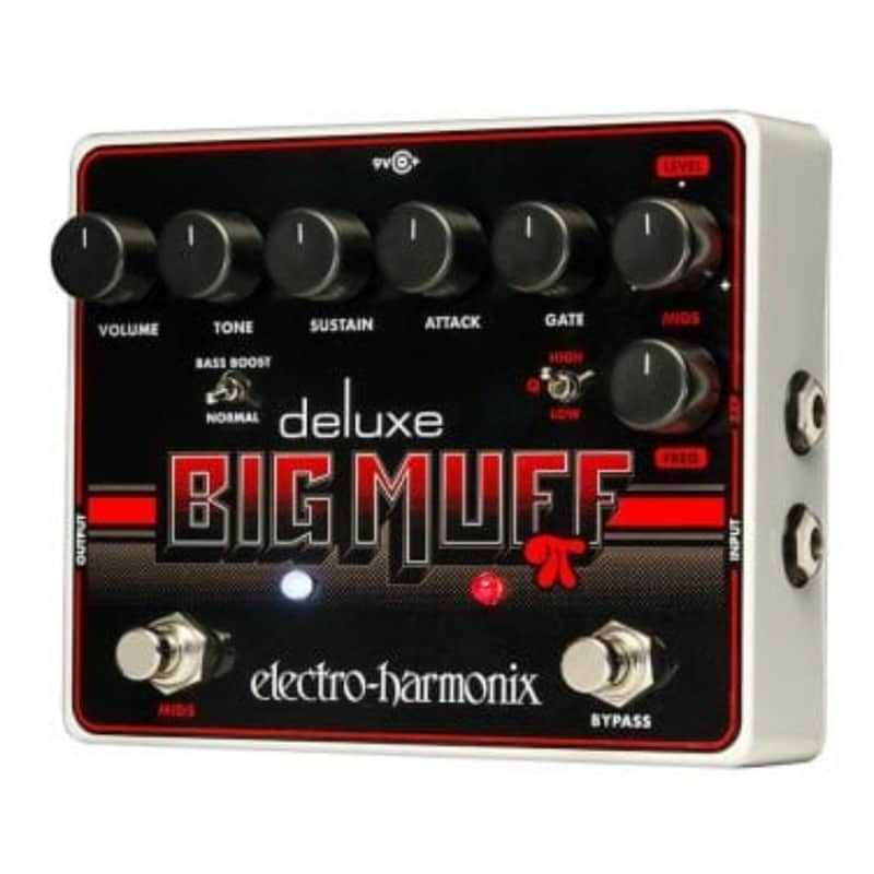 Electro-Harmonix Deluxe Big Muff Pi Fuzz Pedal with Volume Knob, Sustain Knob, Bass Boost or Normal Switch, Expression Input and Bypass Footswitch or LED image 1
