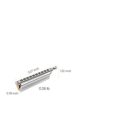 10 Holes Chromatic Harmonica Key of Valveless Harp Chromonica Mouth Organ with Case for Adults Professionals Beginners Kids Teachers Students image 2