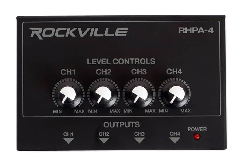 Rockville RHPA4 4 Channel Professional Headphone Amplifier Stereo or Mono Amp image 1