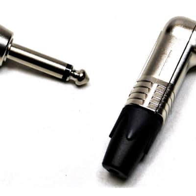 (2) Two Genuine NEUTRIK NP2RX Mono 1/4" Right Angle Cable Mount Plug (Nickel) image 2