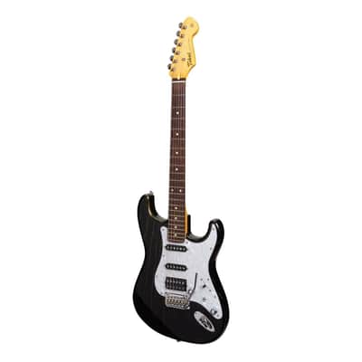 Tokai 'Vintage Series' AST-165 SEB ST-Style Electric Guitar Black/Golden Wood image 1