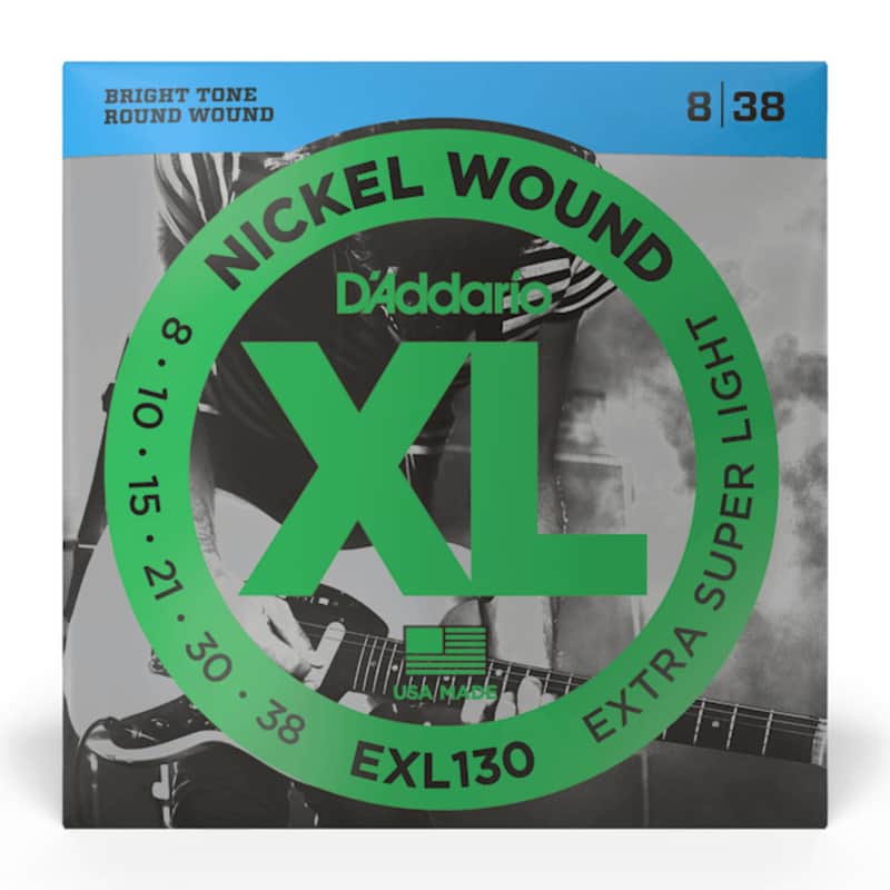 D'Addario EXL130 Nickel Wound Electric Guitar Strings, Extra-Super Light Gauge image 1
