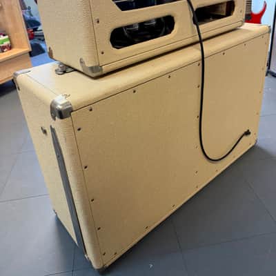 Fender Bandmaster 1963 - White Tolex Oxblood Panel Piggyback image 11