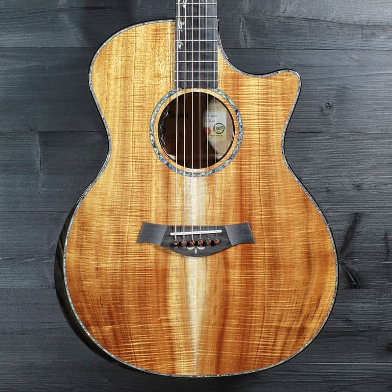 Taylor Custom Grand Auditorium – Premium Hawaiian Koa / Performance Adi X-Bracing / Tobias Music Exclusive