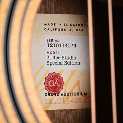 Taylor 314ce Studio Special Edition Acoustic/Electric Guitar- Natural 2024 (1210114074) image 14
