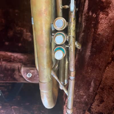 Olds and Sons brand Mellophone, with case and mouthpiece, Made in USA image 4