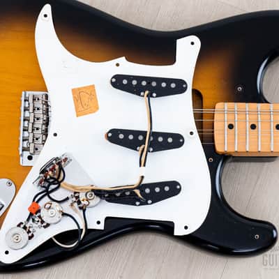 1991 Fender '54 Stratocaster ST54-900 Sunburst Lacquer w/ American Vintage Pickups & Case, Japan MIJ Fujigen image 20