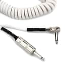 Fender Jimi Hendrix Voodoo Child Coiled Cable - Straight to Right Angle - 30 foot White