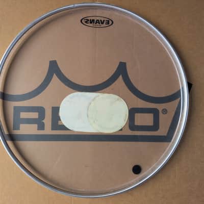 Evans Clear Genera G1 16" Drum Head with Aquarian Double Kick Impact Patch - 16" 2000 - 2020 - Clear image 5