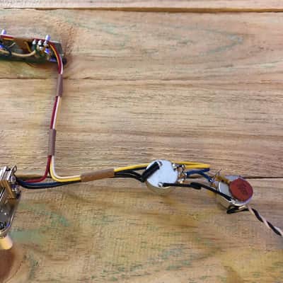 Fender Jazzmaster Wiring Harness 500K MOD NOS Sprague Ceramic Disc Caps Gavitt Cloth Wire image 1