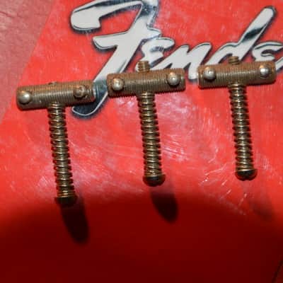 Fender original vintage Telecaster Bridge Saddles (1961/1962) * rare * Made in Fullerton, California! image 5