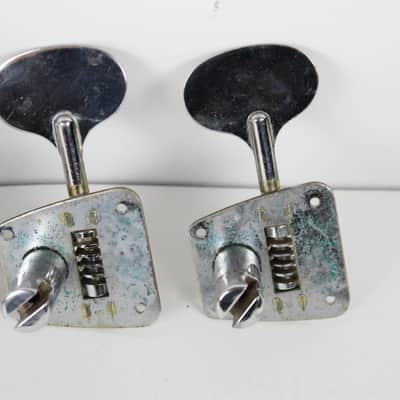 1966 Vintage Fender Jazz Bass LOLLIPOP Chrome Tuners with Bushings & Screws CLEAN 1960's Precision Telecaster image 8