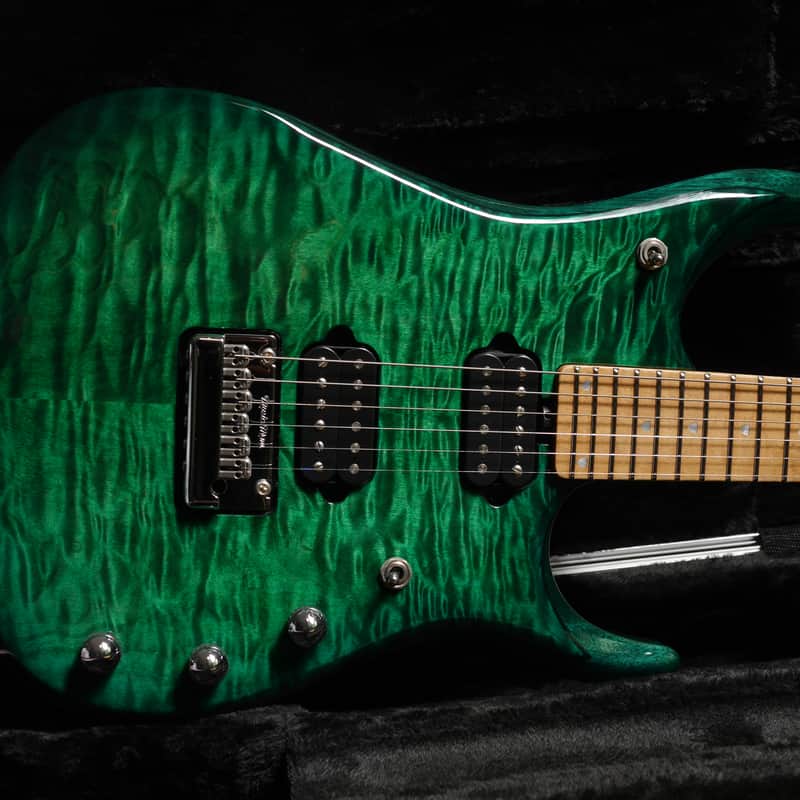 2017 Music Man BFR JP15-6 Green Tiger Eye Quilt