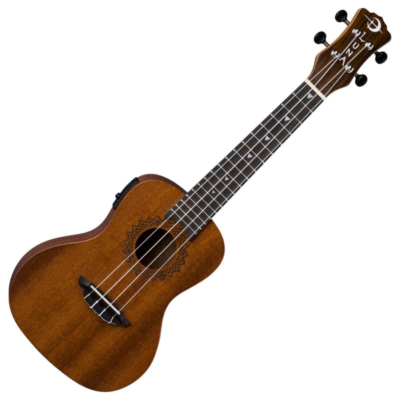 Luna UKE-VMC-EL Vintage Mahogany Concert Ukulele w/ Preamp image 1