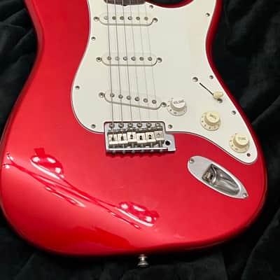 1999 Fender ST62-58US Reissue Candy Apple Red - MIJ w USA-made Custom Shop black bobbin 57/62 single coils. Dark slab rosewood fretboard. image 2