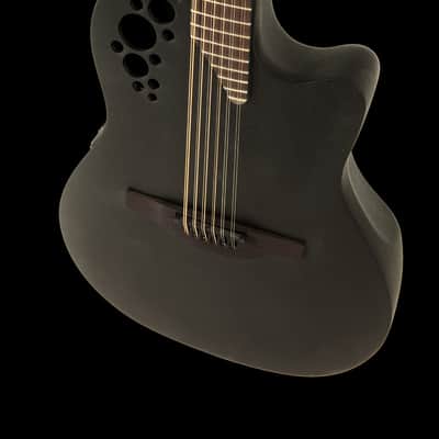 Ovation 2058TX-5-G Pro Series Elite TX 12-String Deep Contour Acoustic-Electric Guitar Textured Black image 9