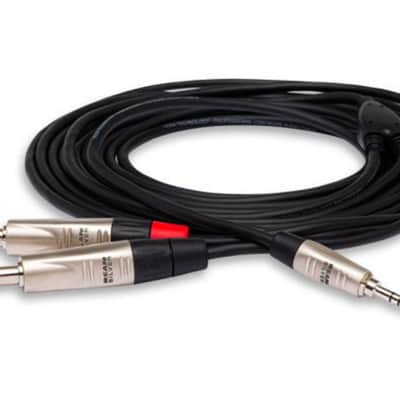Hosa HMP-003Y Pro Stereo Breakout Cable, REAN 3.5 mm TRS to Dual 1/4" TS - 3 Foot image 4
