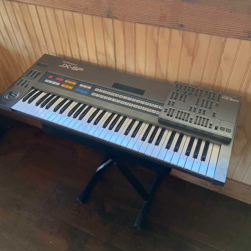 Roland JX-8P 61-Key Polyphonic Synthesizer with PG-800 Programmer 1984 - 1986 image 1