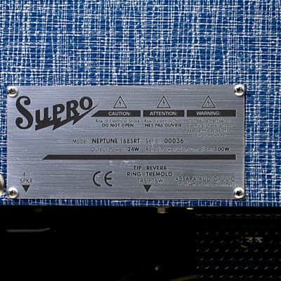 Supro Neptune 1685RT 25-Watt 2x12" Tube Combo Amp with Reverb & Tremolo image 7