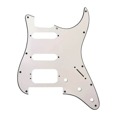 Floyd Rose Strat HSS Pickguard - 11-hole - 3-Ply White image 1